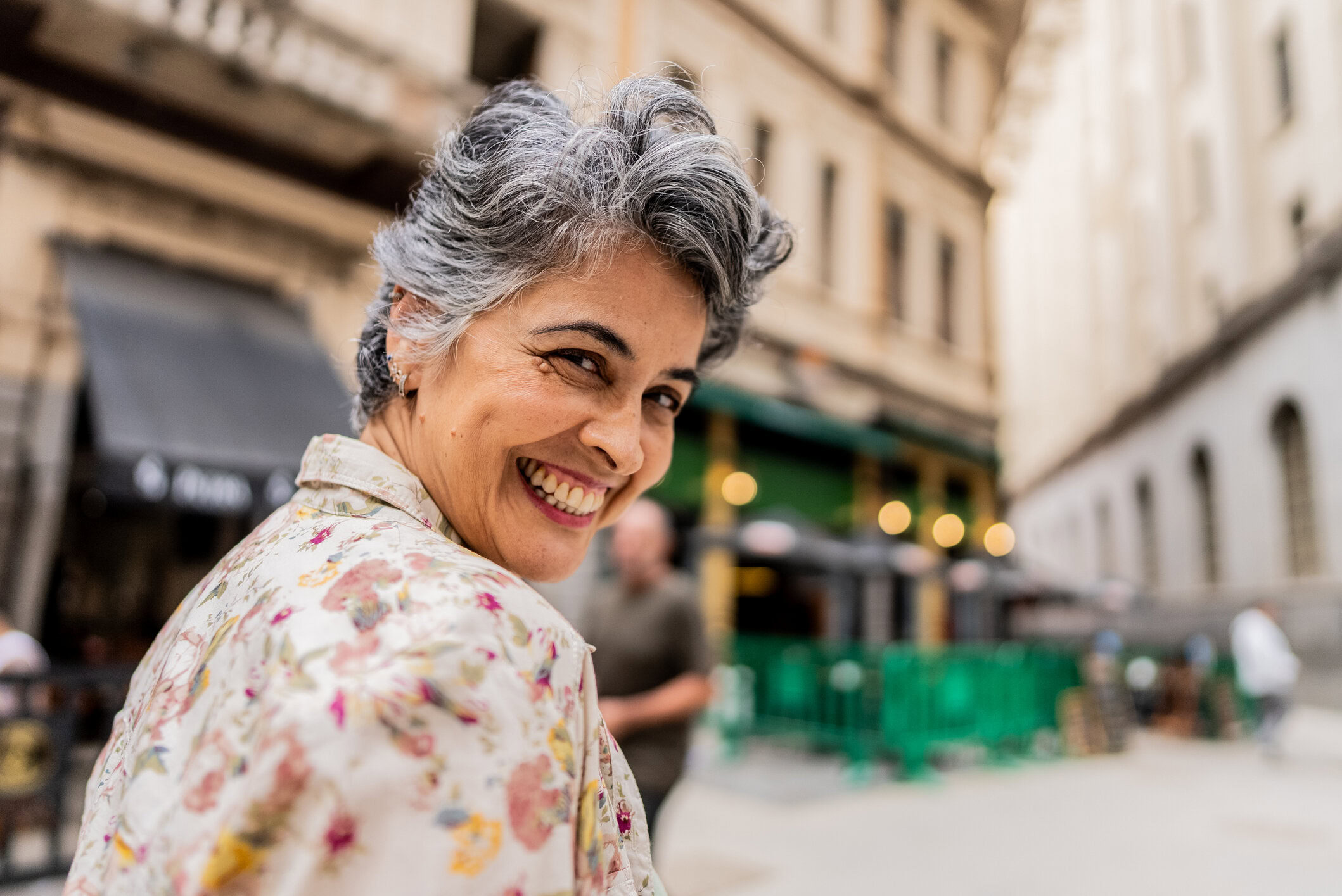 Portrait of a senior woman on the city in São Paulo